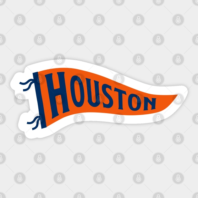Houston Pennant - Navy Sticker by KFig21